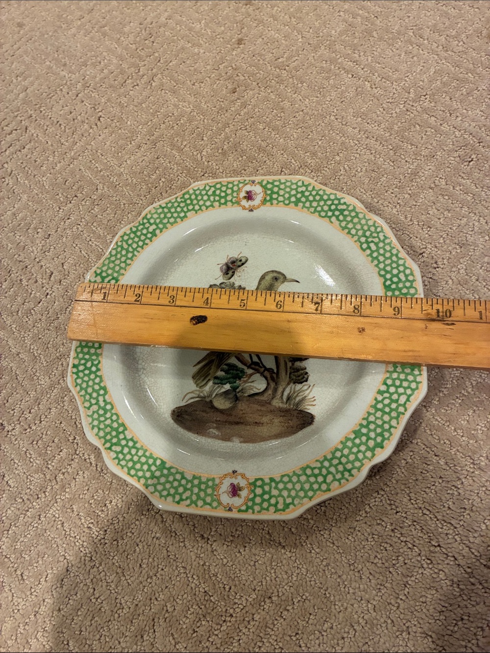 Vintage hand painted bird plate decor - Picture 4 of 6